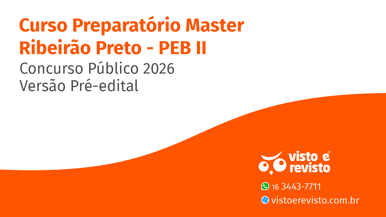 Master – Ribeirão 2026 – PEB II – Pré-Edital